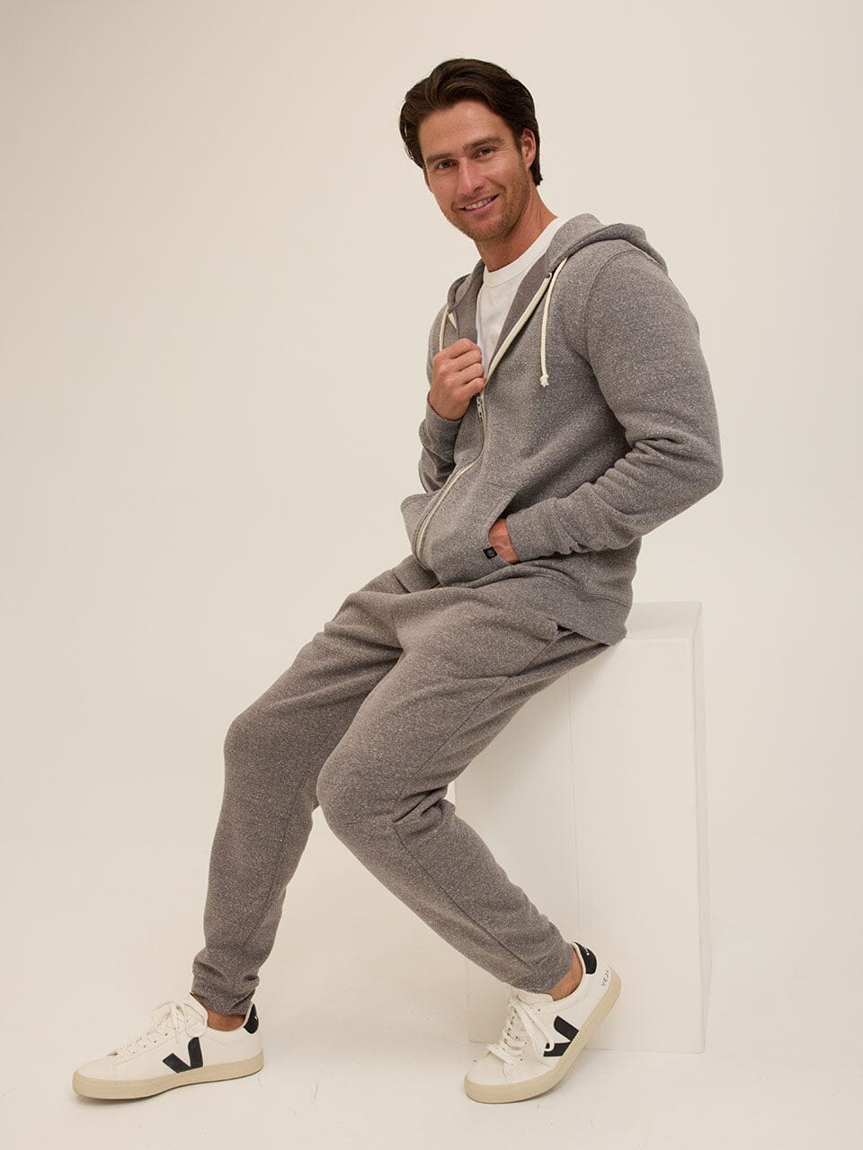 Men's Core Triblend Fleece Zip Hoodie