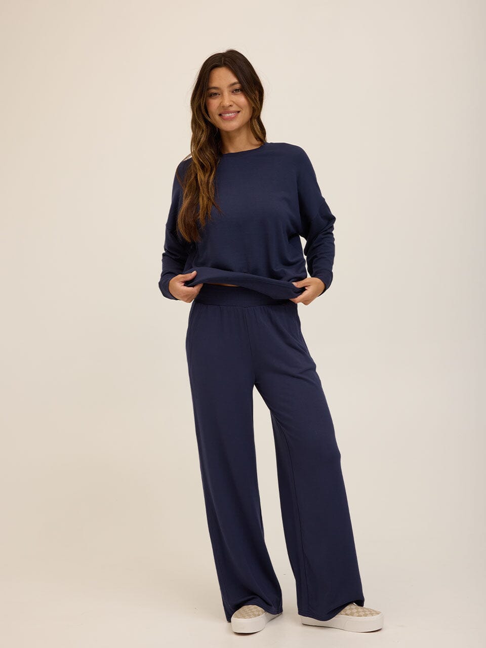 Cathy Boyfriend Feather Fleece Pullover