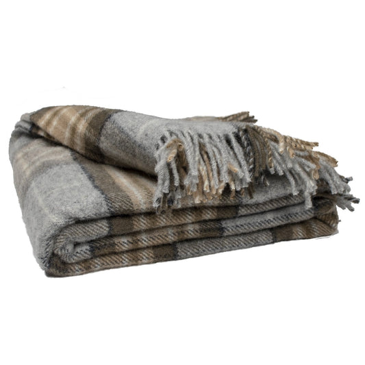 Highland Tweeds Pure New Wool Fluffy Throw - McKellar