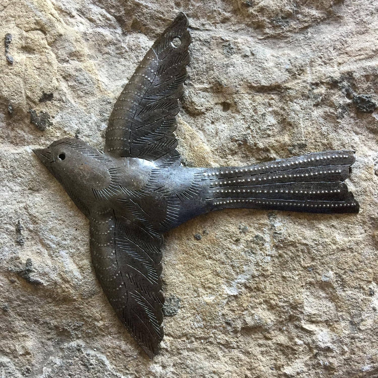 7" Small Metal Bird, Decorative Accent Handmade Wall Art