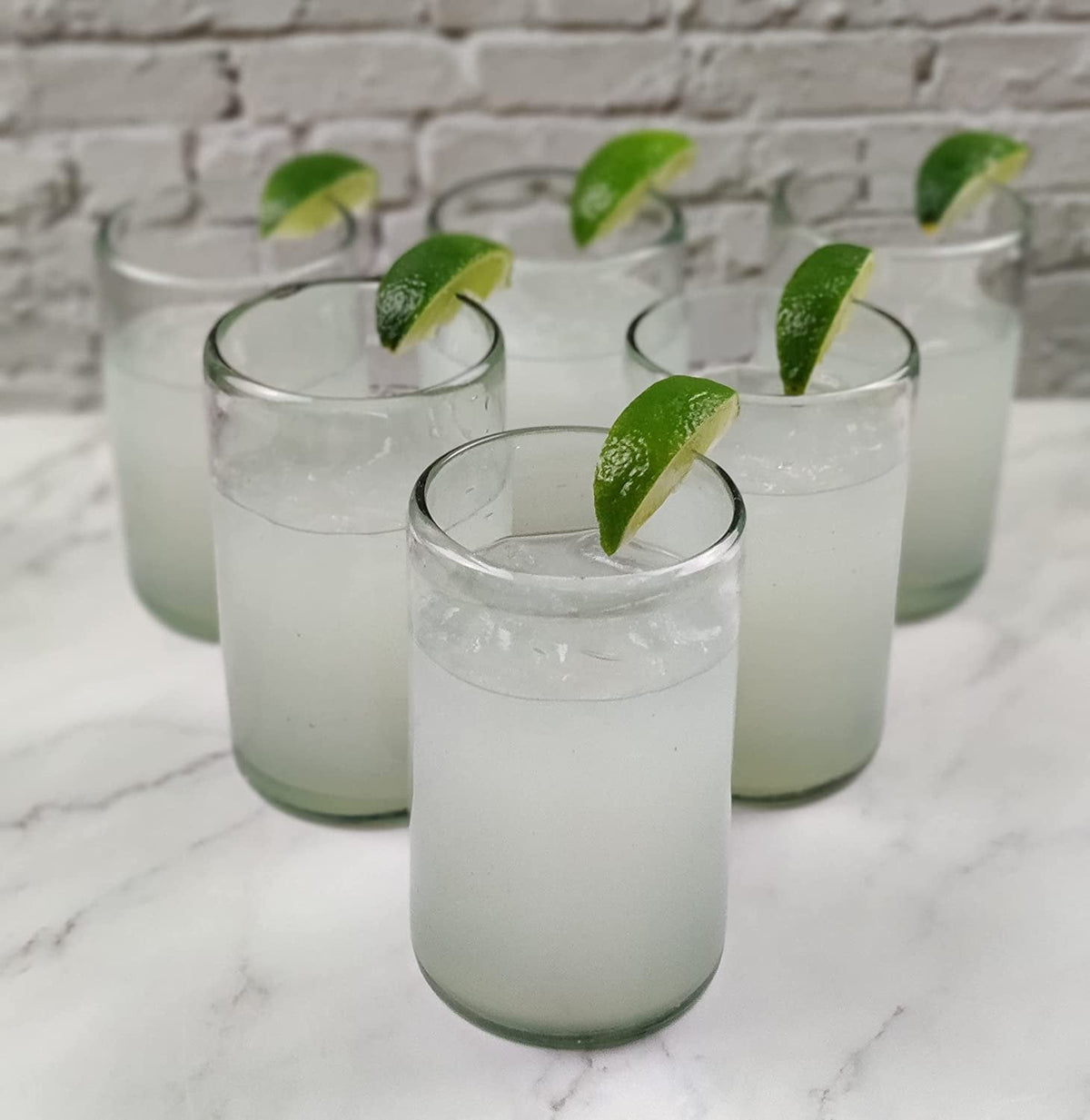 Set of 6 Natural Clear Glasses