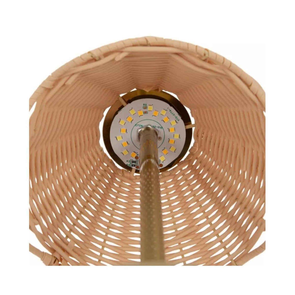 Scalloped Rattan LED Table Lamp