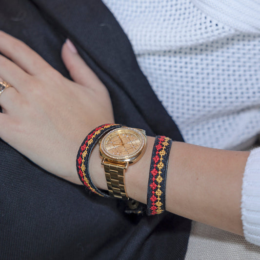 Rana Choker / Wrap Bracele t- Saffron