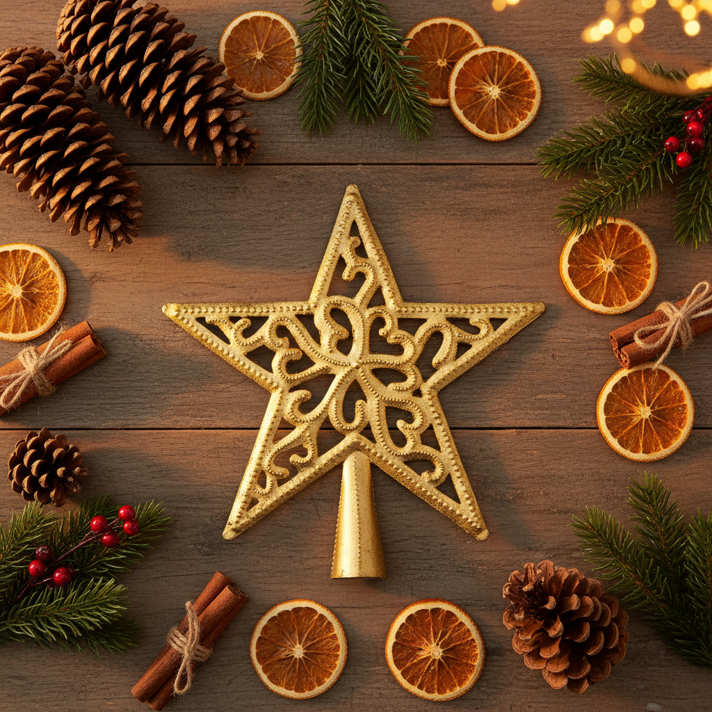 Gold Filigree Star Tree Topper
