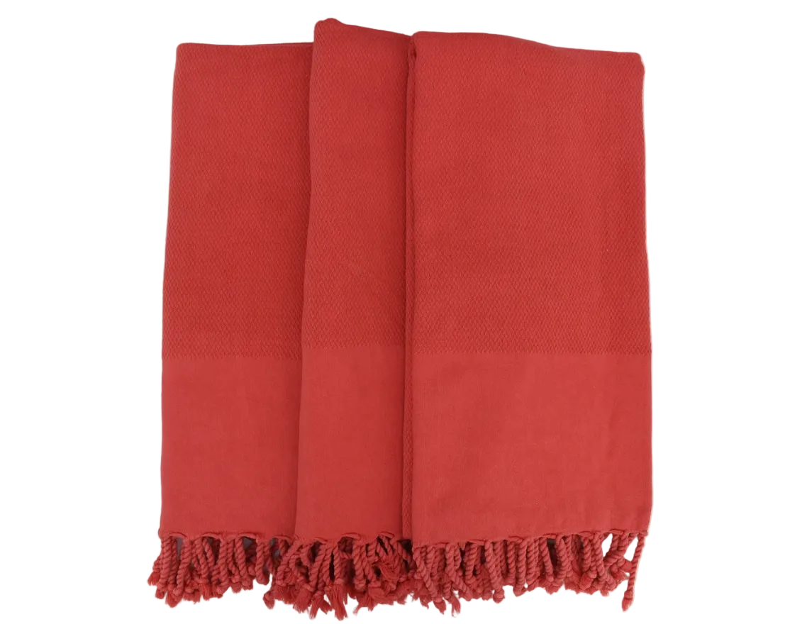 Poppy Stone-Washed Towel/Throw Blanket