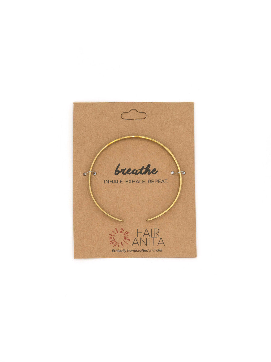 Breathe Quote Cuff