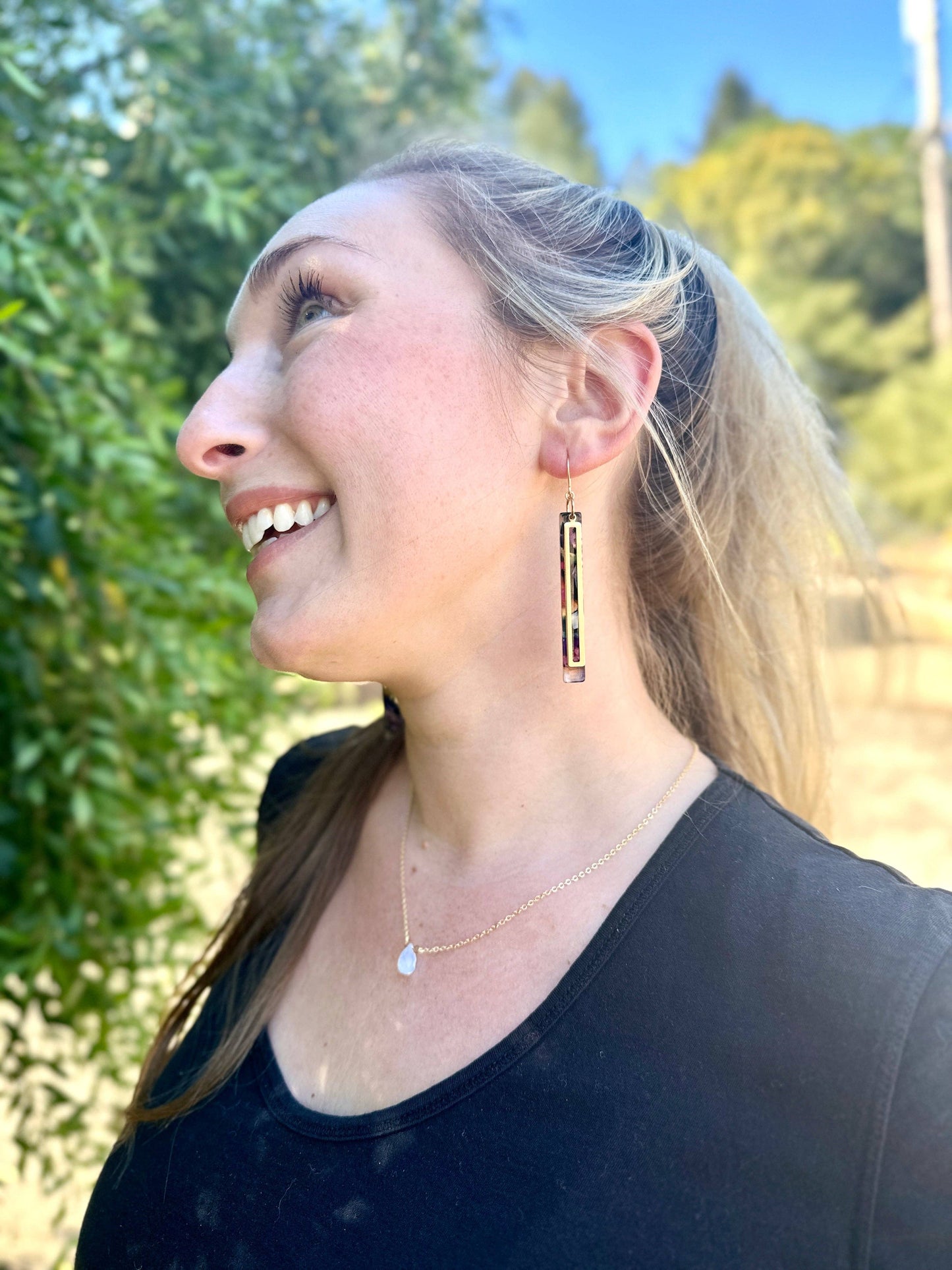 Mini Teardrop Moonstone Necklace