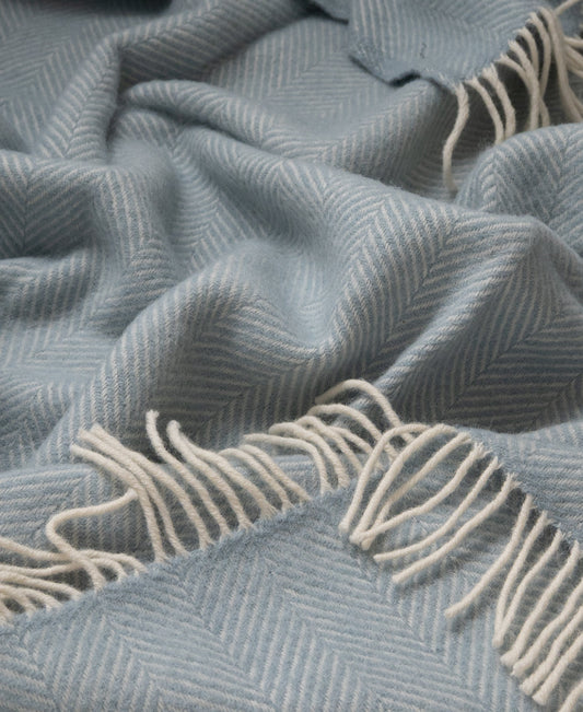 Highland Tweeds Herringbone Pure New Wool Throw ~ Robin ~
