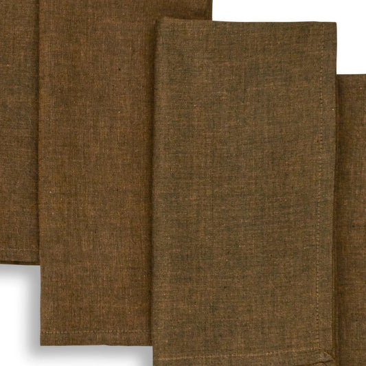 Handwoven Cotton Napkins, Set of 4 | 20" × 20" | Fair Trade | Gilt
