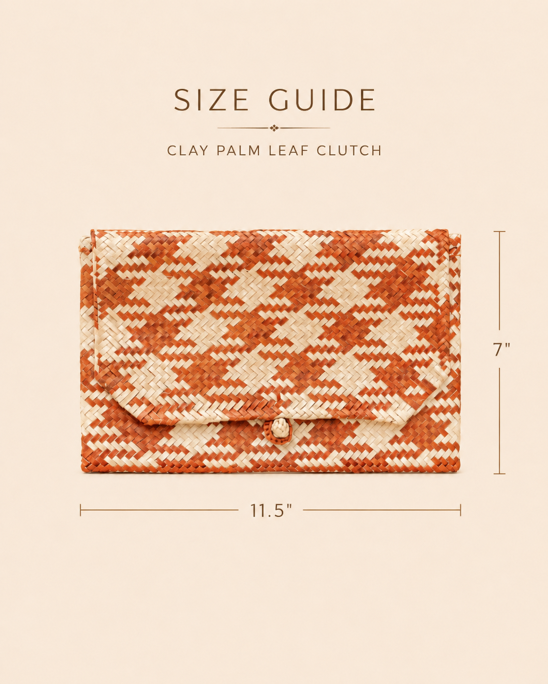 Plaid Rattan Clutch