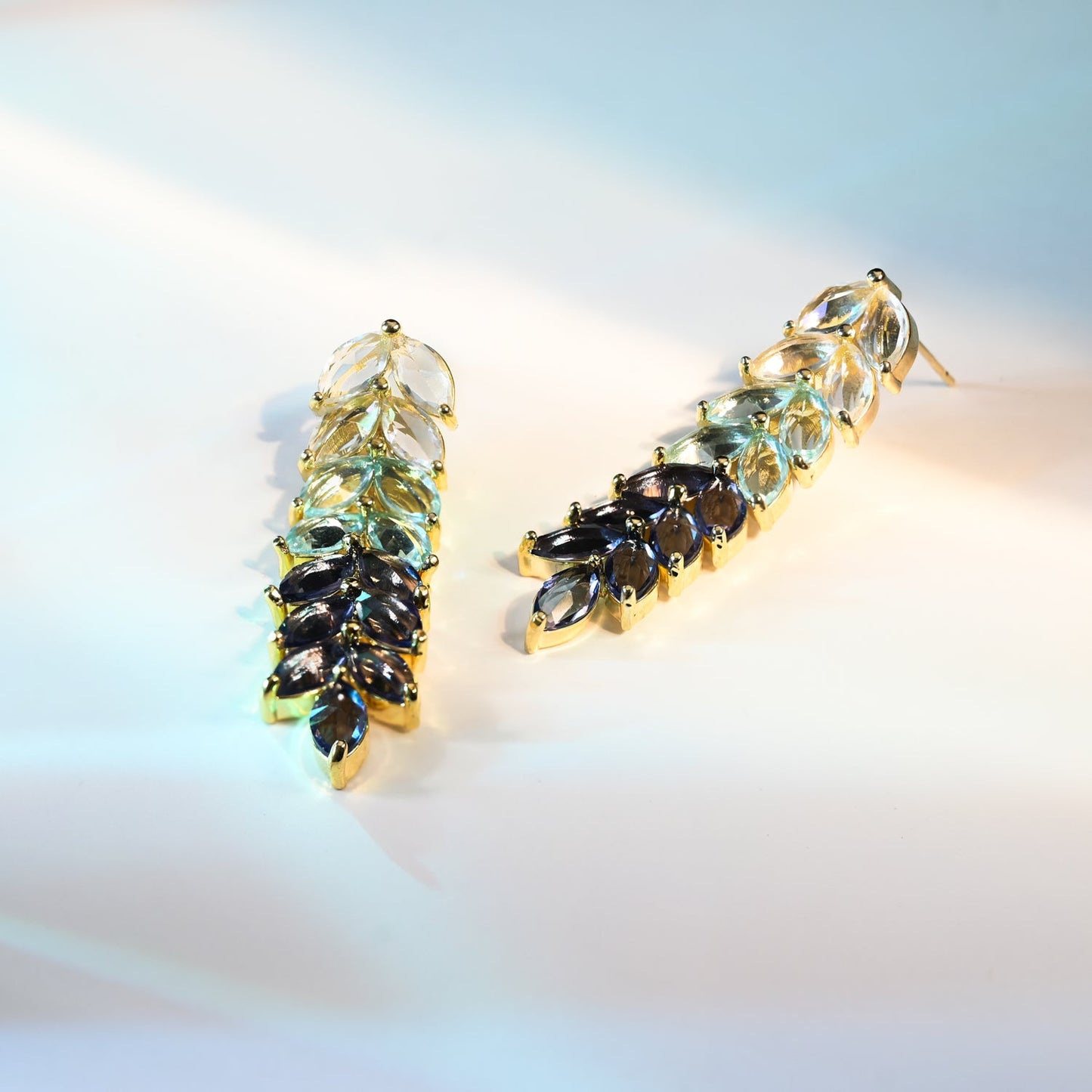 Leaf shaped earrings for women, beautiful jewelry, gift shops near me, earrings crystals