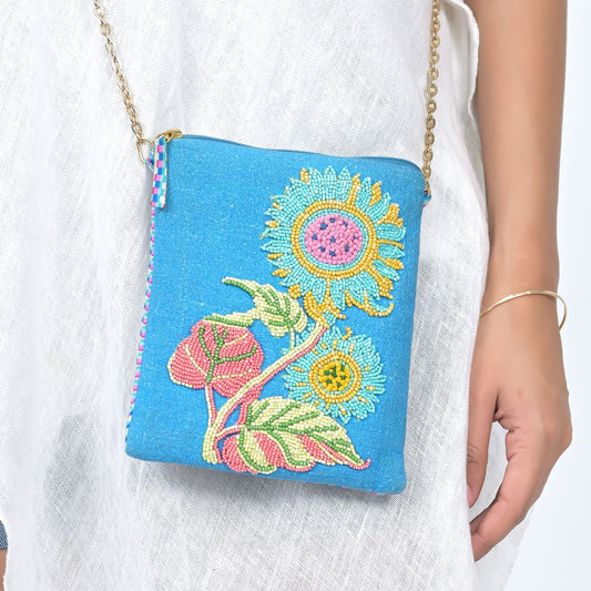 Sunflower Sling Bag - Blue