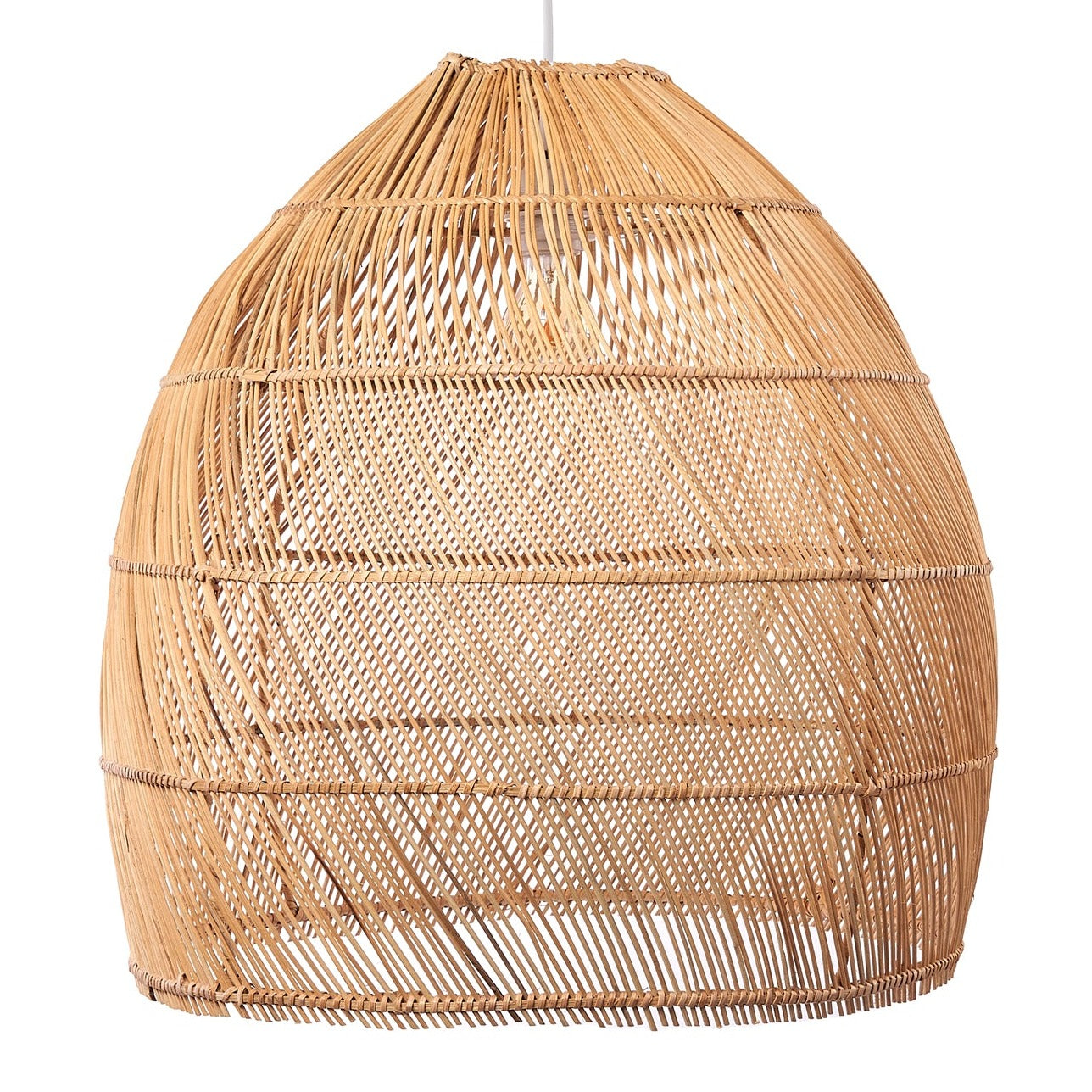 Bell Shaped Rattan Pendant Light