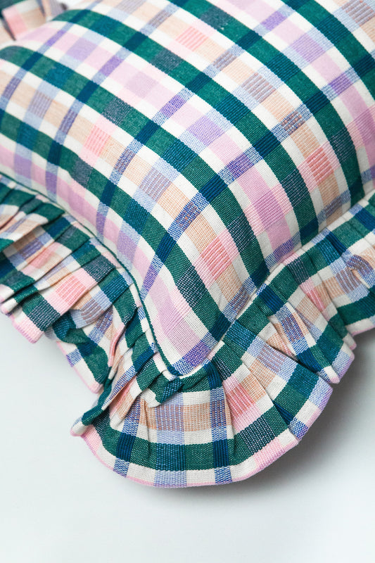 Archive NY Lola Ruffle Plaid Pillow