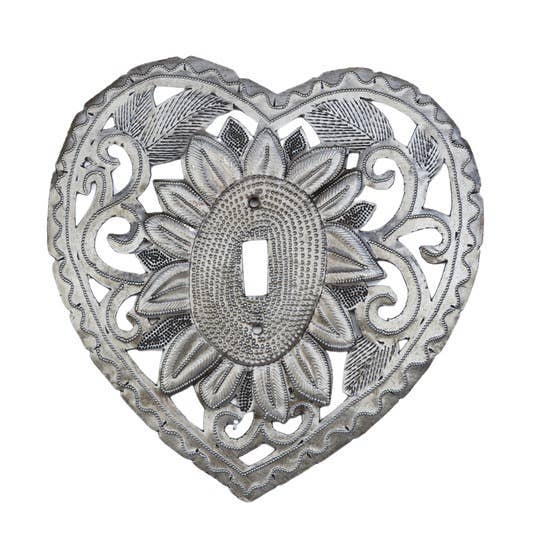 Heart Sunflower Single Switch Plate Cover, Unique Home Good
