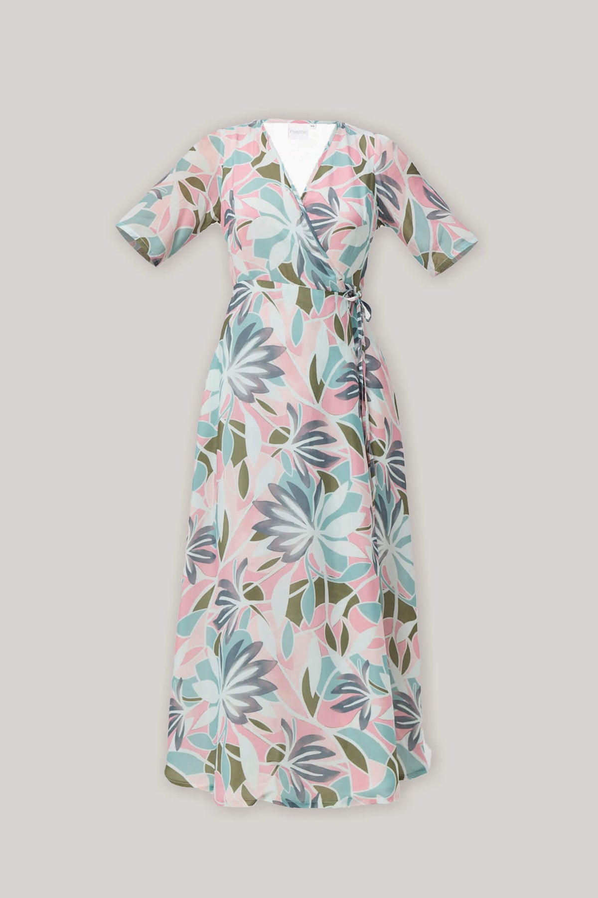 Maxi Wrap Dress in Multi Florals