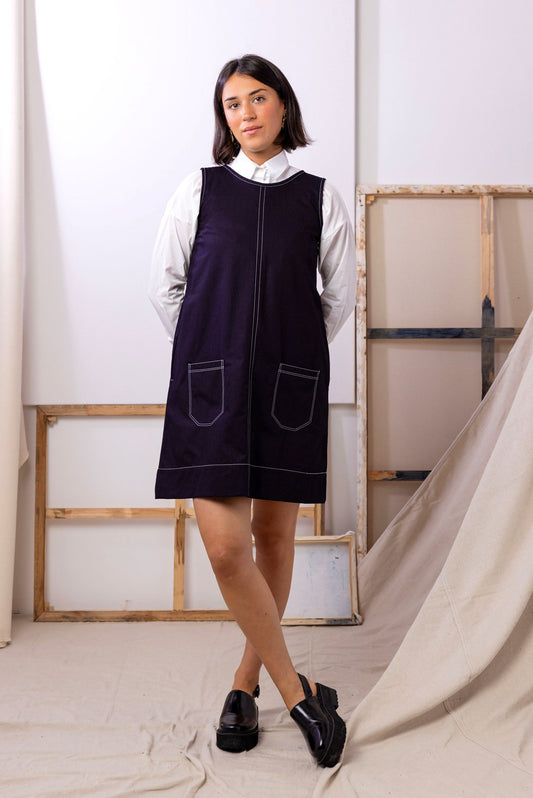 Etta Reversible Dress | Indigo