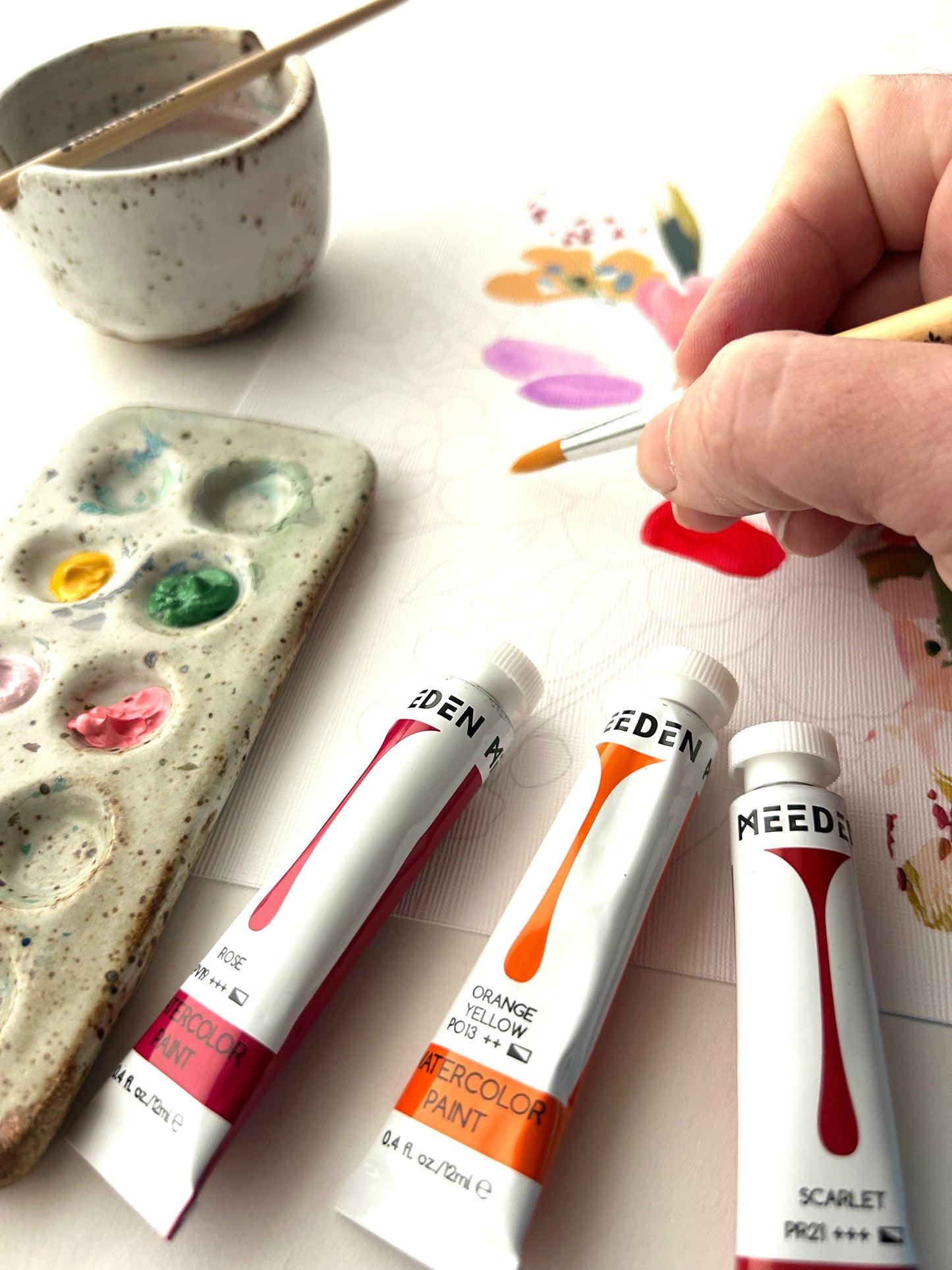 12-Color Watercolor Paint Set for Calm, Intuitive Painting & Creative Reset
