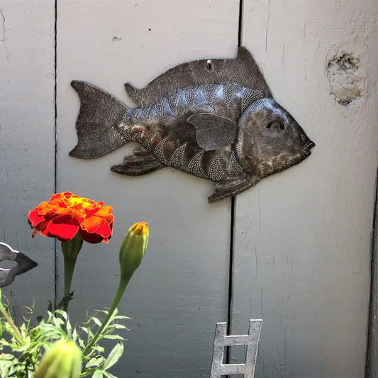 9" x 6" Fair Trade Handmade from Recycled Fish Art (Copy)