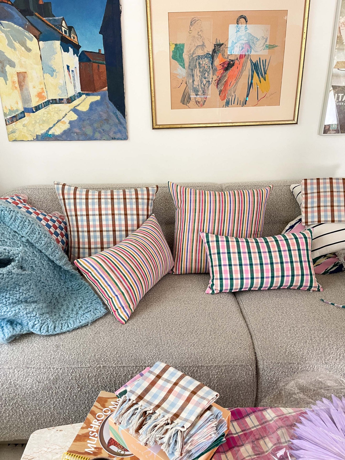 Archive NY Lola Plaid Lumbar Pillow
