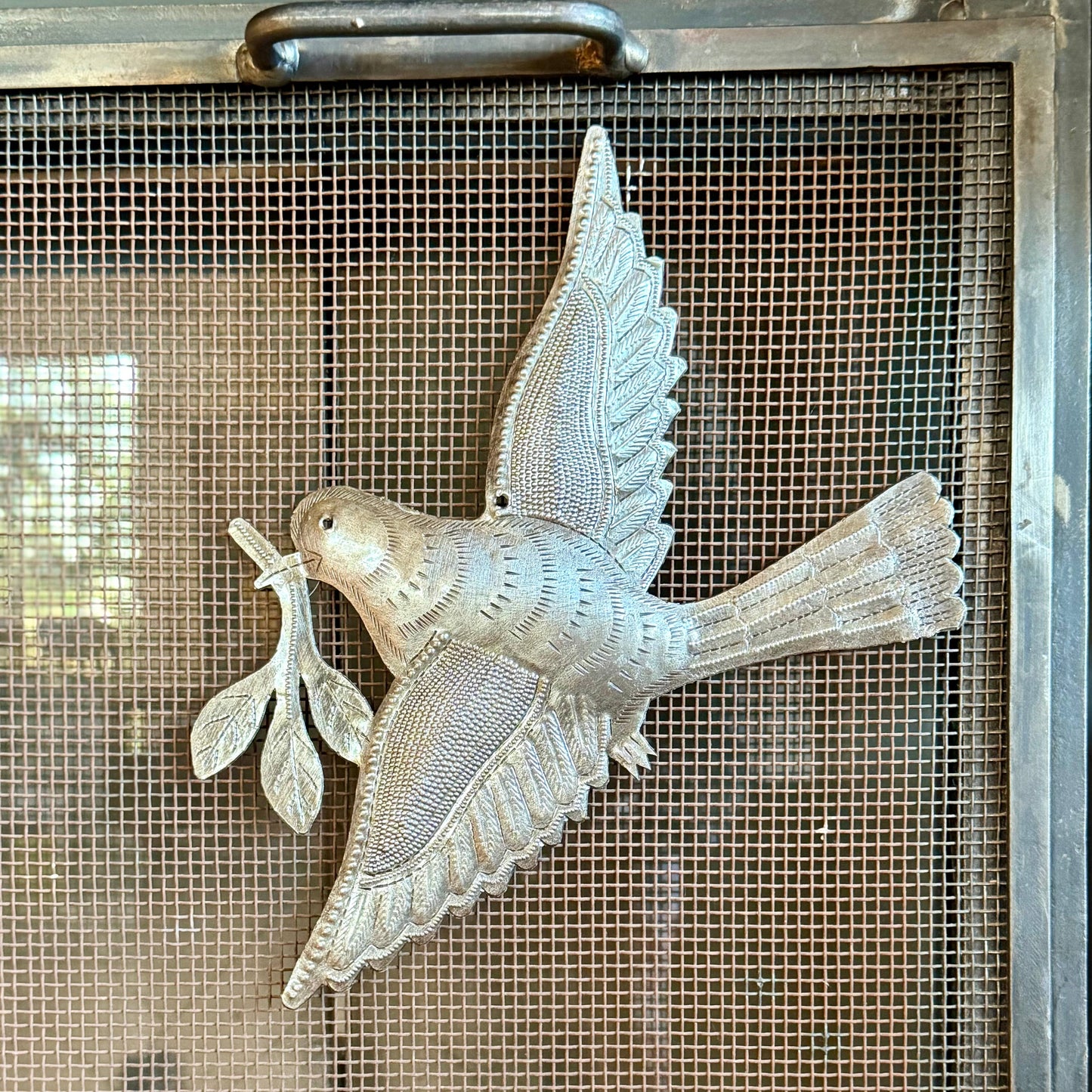Haitian Dove of Peace Metal Wall Art Handmade Fair Trade