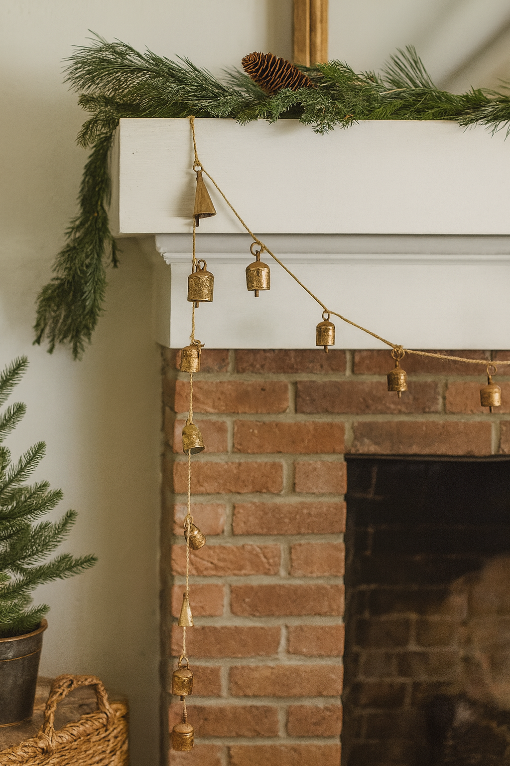 Rustic Bell Hanging Garland - Hand Tuned, Fair Trade Home Decor