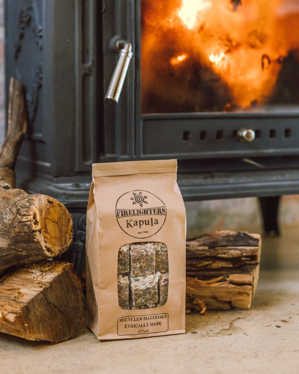 Kapula Firelighters - Ethically Made from Recycled Materials