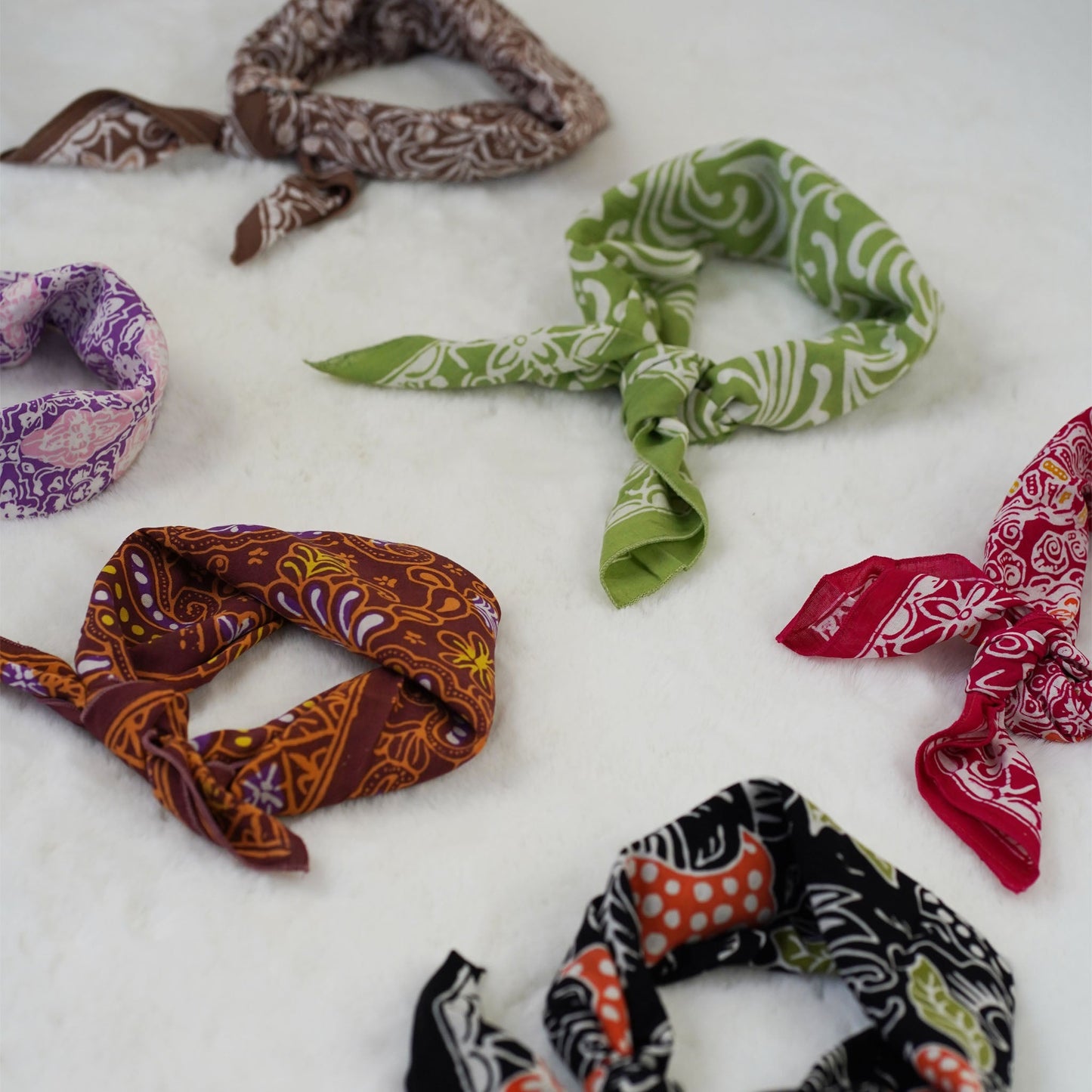 Hand Dyed Batik Bandana, 100% Soft Cotton, Magenta Magic, Pink