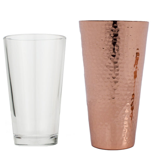 Professional Bartender's Solid Copper Cocktail Shaker Set