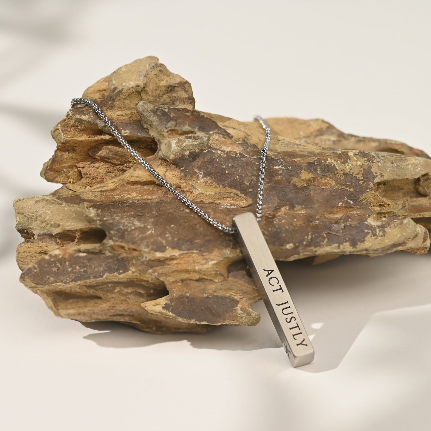 Justice Stainless Bar Necklace