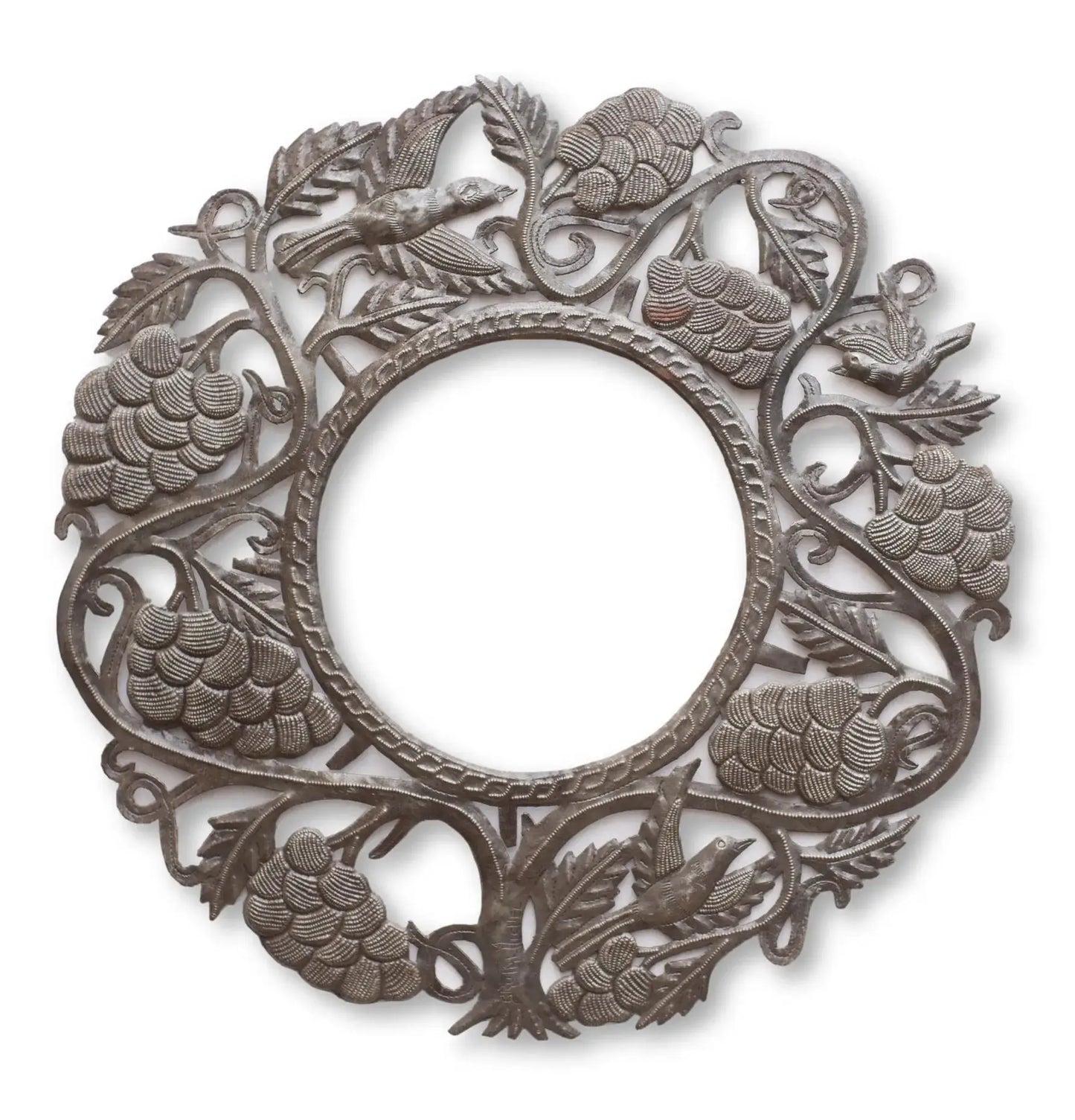 Round Grape Frame, Metal Wall Hanging Artwork