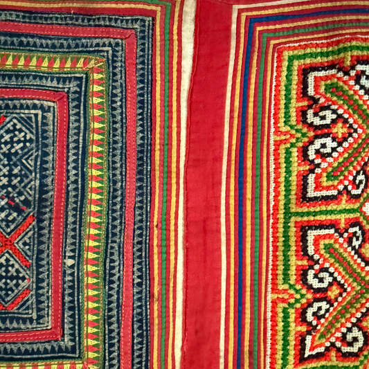 Hmong & Hemp Throw Pillow Cover