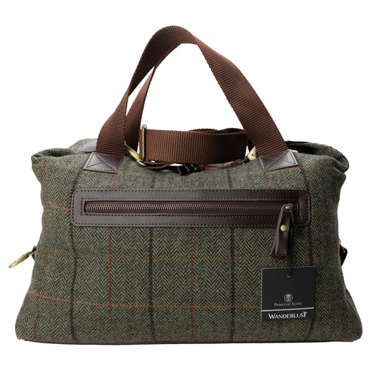 Wanderlust Highland Tweeds Weekender Bag - Olive