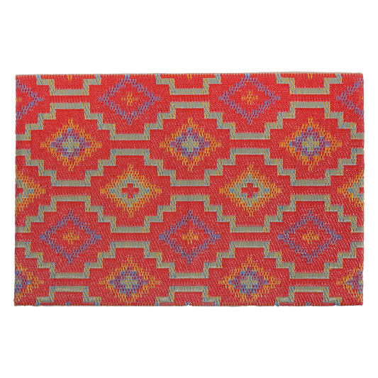 Lhasa Orange & Violet Outdoor Doormat - 24" x 36" Non-Slip, Recycled Plastic