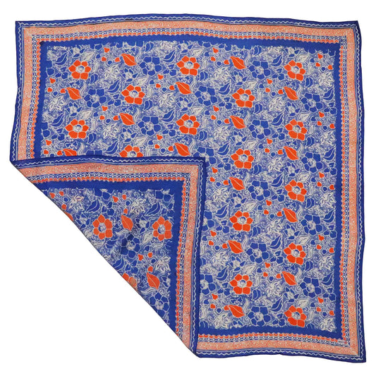 Large 39" Hand Dyed Batik Bandana, 100% Soft Cotton, Sunset Sky