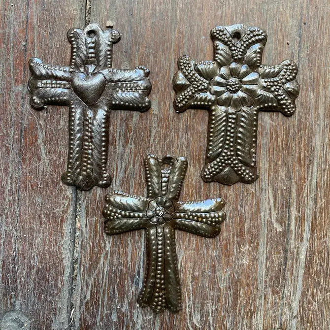 Small Milagro Cross $1.50 ea. Set of 3 2.5" x 3.25"