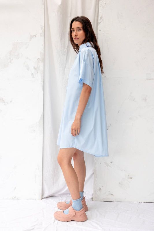 Cooper Shirt Dress | Sky Blue - ReCreate Clothing