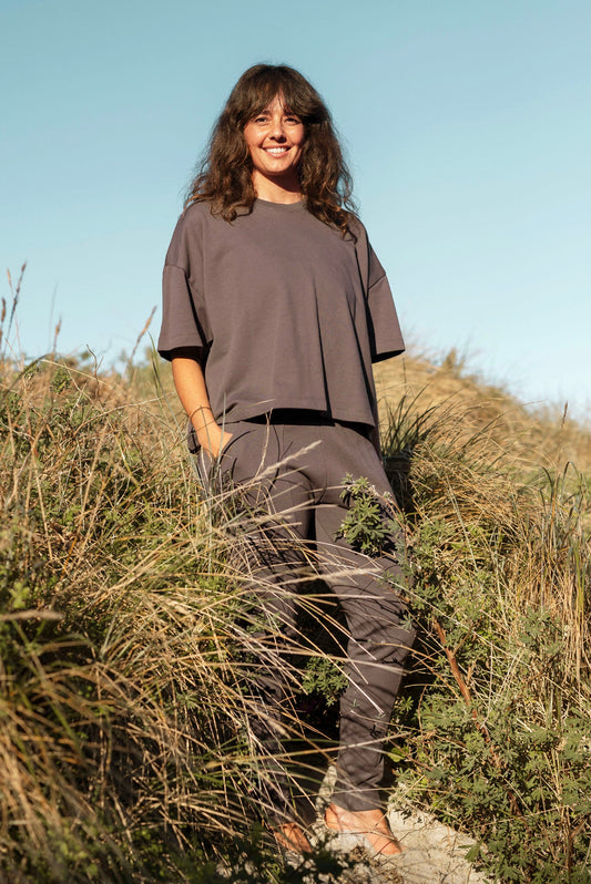 Joy Sweatshirt Tee | Charcoal