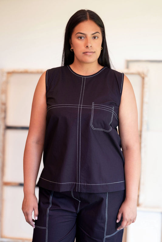 Upside Top | Indigo