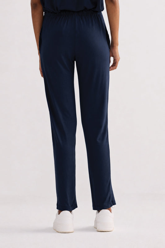 Wide Leg Pant in Navy