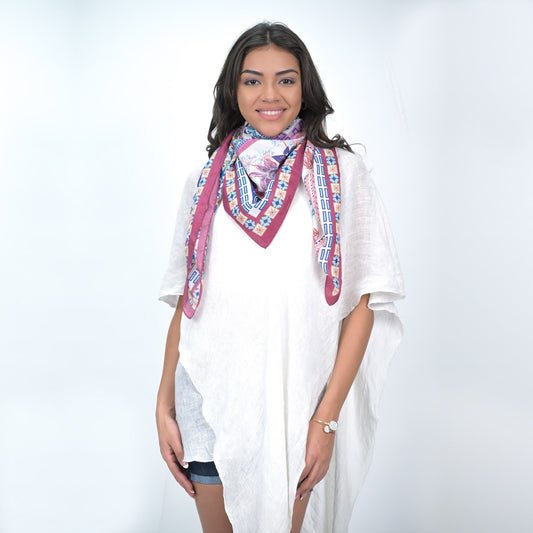 Pine Flamingo Scarf - Maroon
