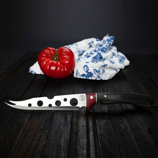 Cheese-Tomato Knife | Large Handle | Premium Steel, Bar Tool, Gourmet Deli Knife