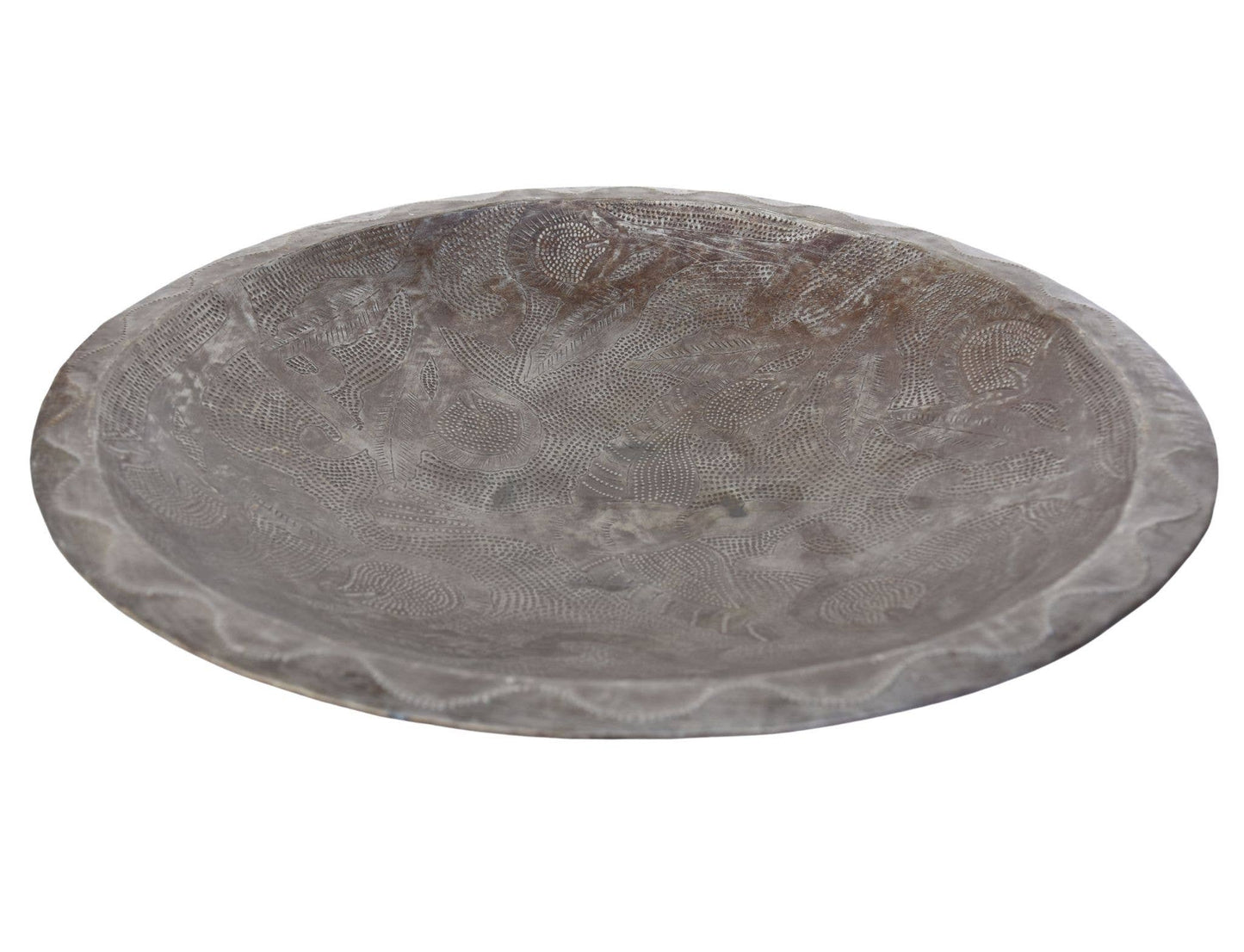 Metal Bowl with Abstract Beading, One of a Kind