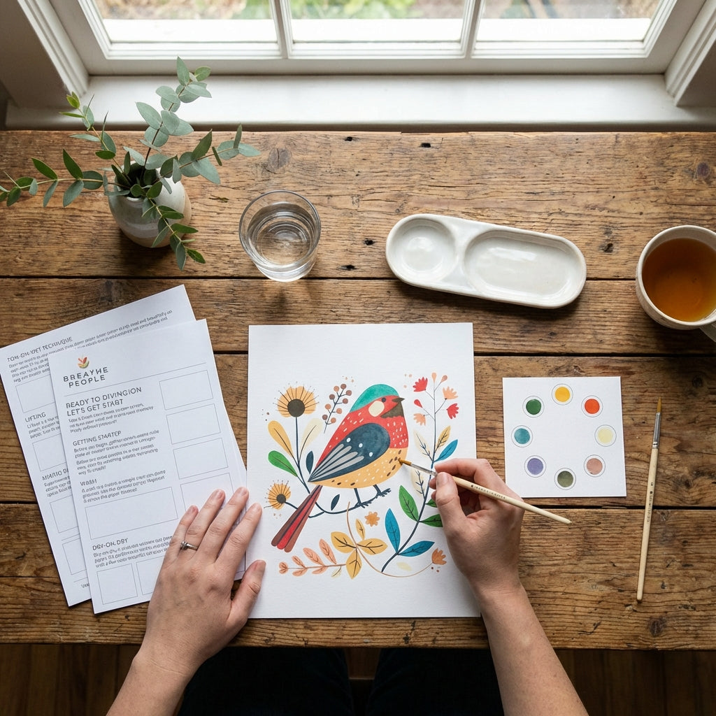All-In-One Spring Bird Watercolor Kit