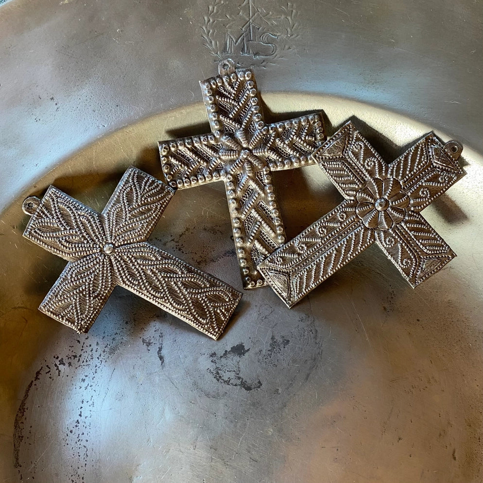 3.5" x 2 3/4" Milagro Crosses, Set 3, Religious Décor