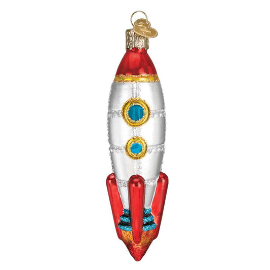 Vintage Toy Rocket Ship Ornament