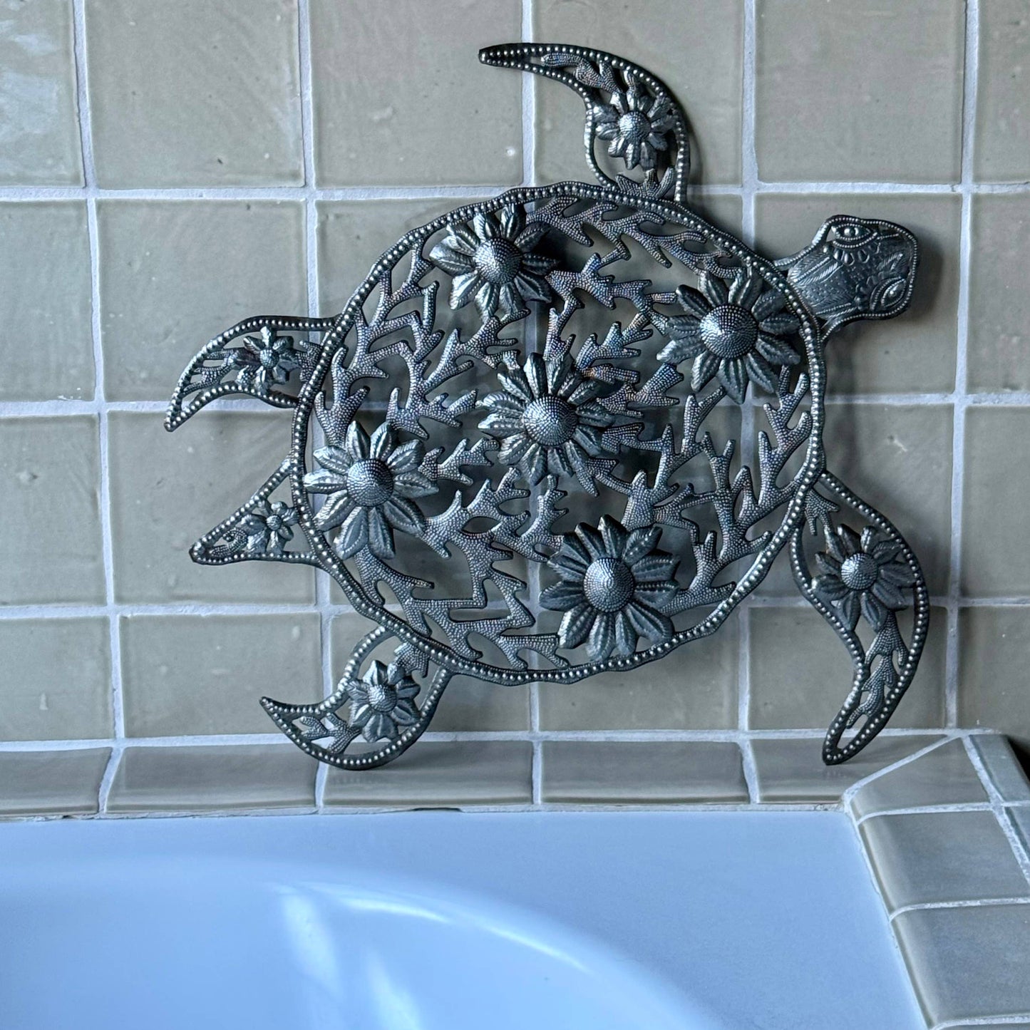Sea Turtle Nautical Theme Beach Decor, Fair Trade Handmade