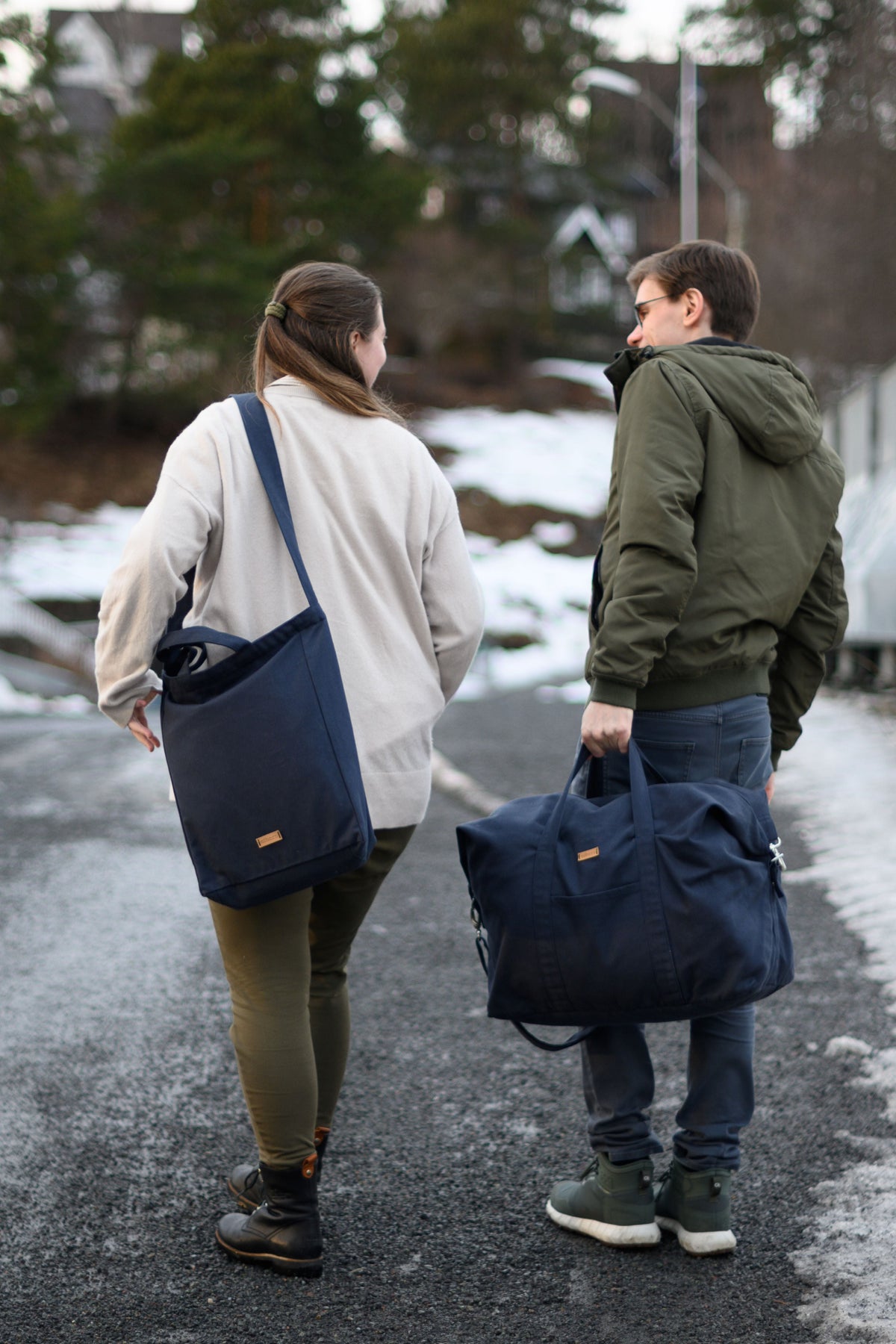 Others Navy Shoulder Strap Tote