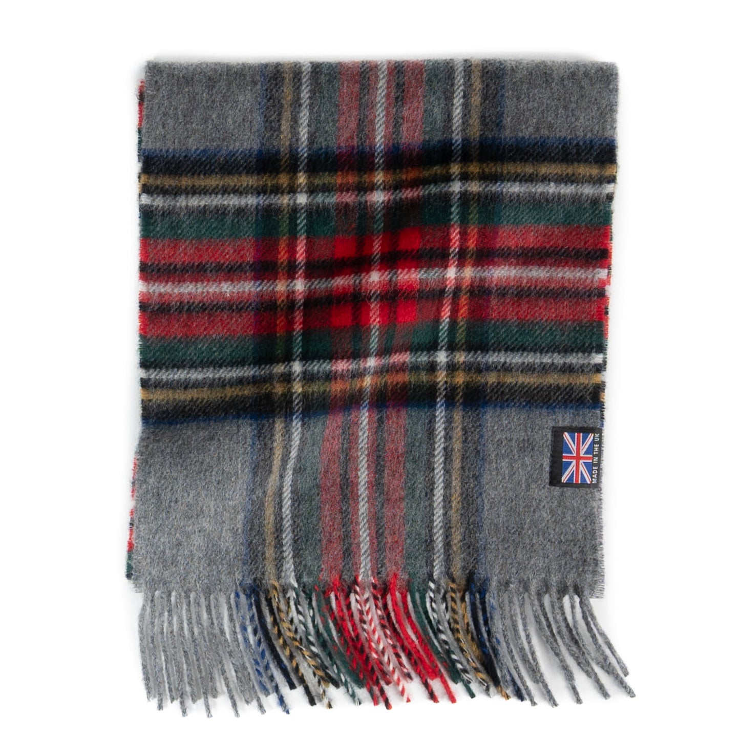 Prince of Scots Merino Lambswool Tartan Scarf (Grey Stewart)