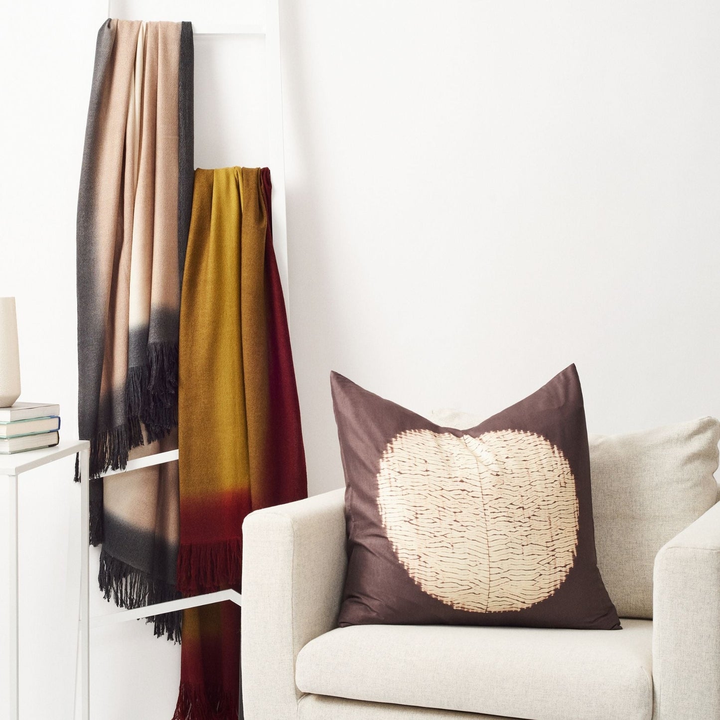 Shunya Handcrafted Shibori Print Mulberry Silk Pillow